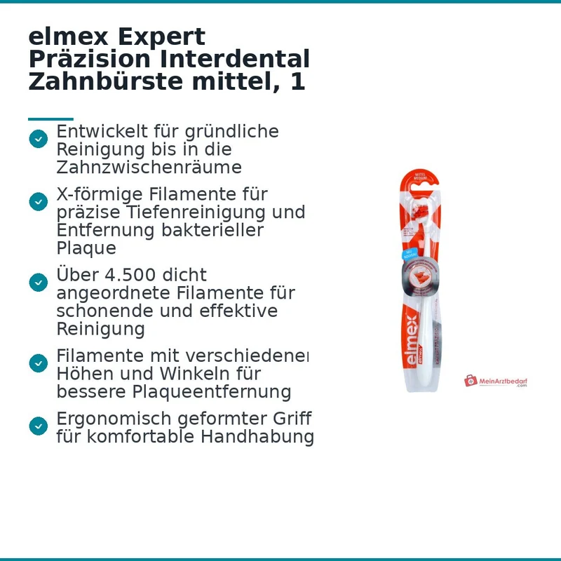 Elmex Expert Präzision Interdental Zahnbürste mittel, 1 St.