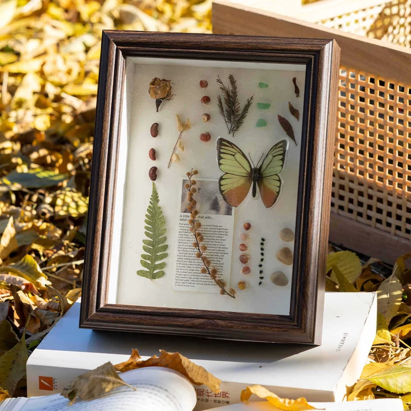 Dekorativer Botanischer Schattenrahmen