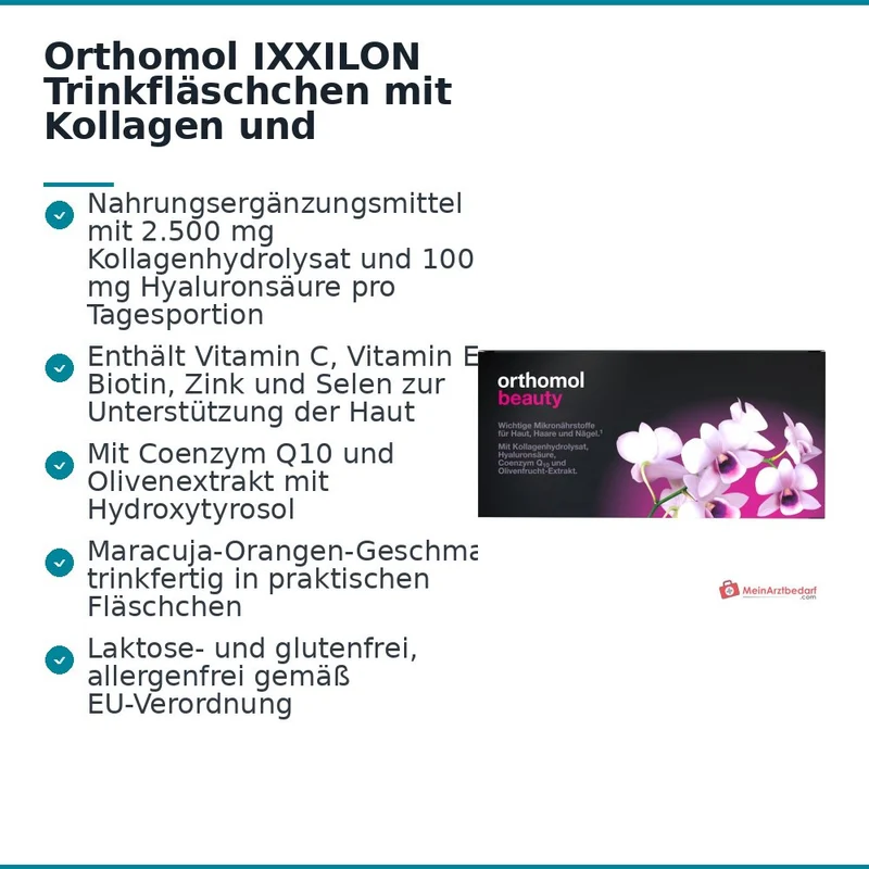 Orthomol IXXILON Trinkfläschchen mit Kollagen und Hyaluronsäure, 7 Stück