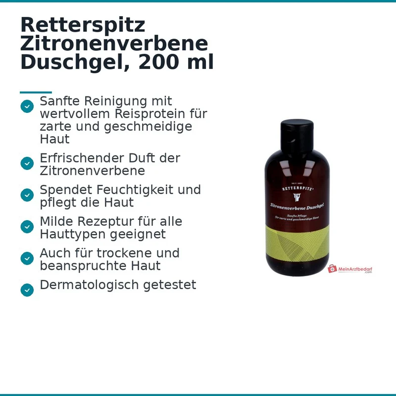Retterspitz Zitronenverbene Duschgel, 200 ml