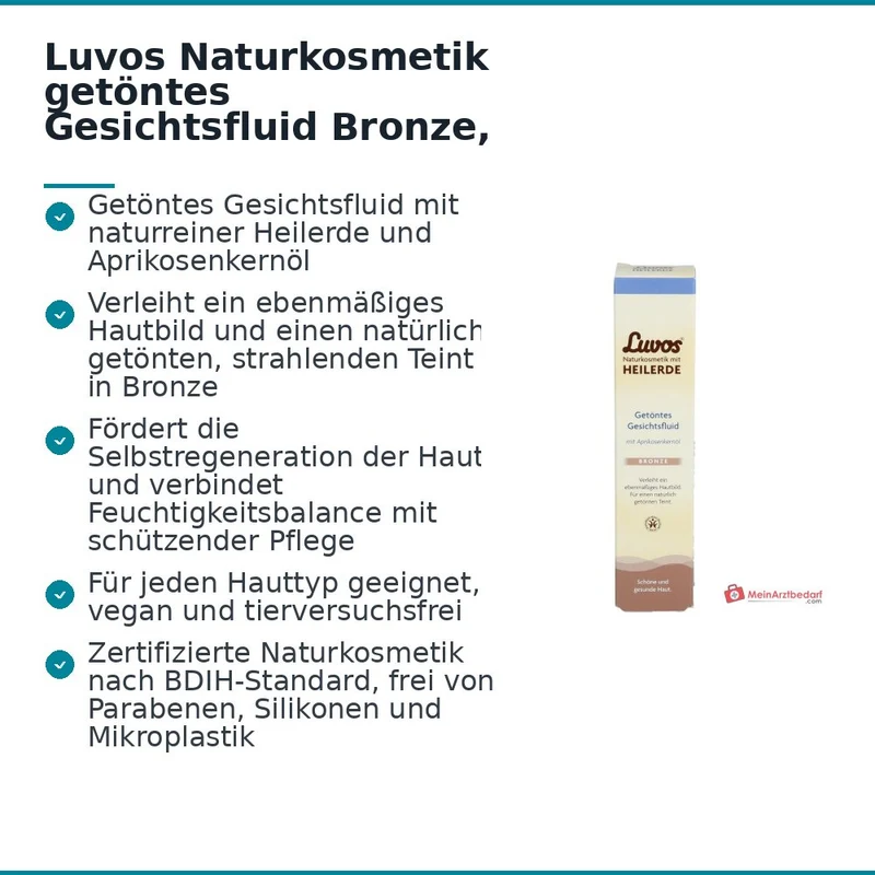 Luvos Naturkosmetik getöntes Gesichtsfluid Bronze, 50 ml