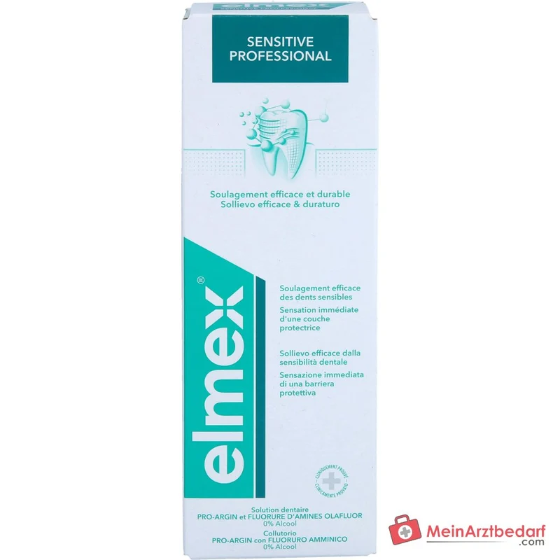 elmex Sensitive Professional Arginin / Aminfluorid / Natriumfluorid Zahnspülung, 400 ml