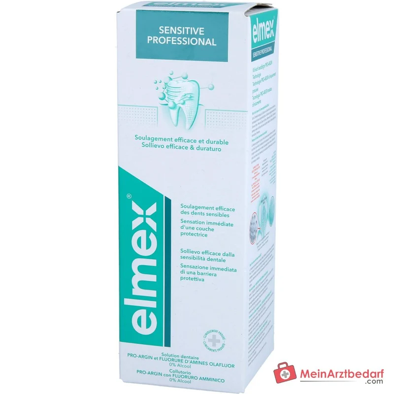 elmex Sensitive Professional Arginin / Aminfluorid / Natriumfluorid Zahnspülung, 400 ml