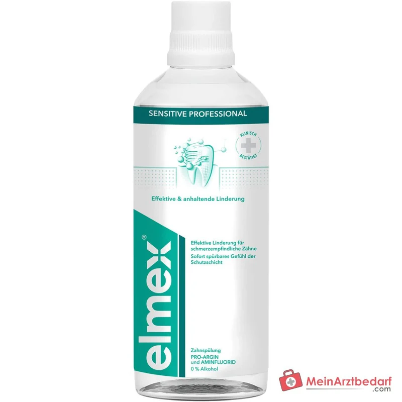 elmex Sensitive Professional Arginin / Aminfluorid / Natriumfluorid Zahnspülung, 400 ml