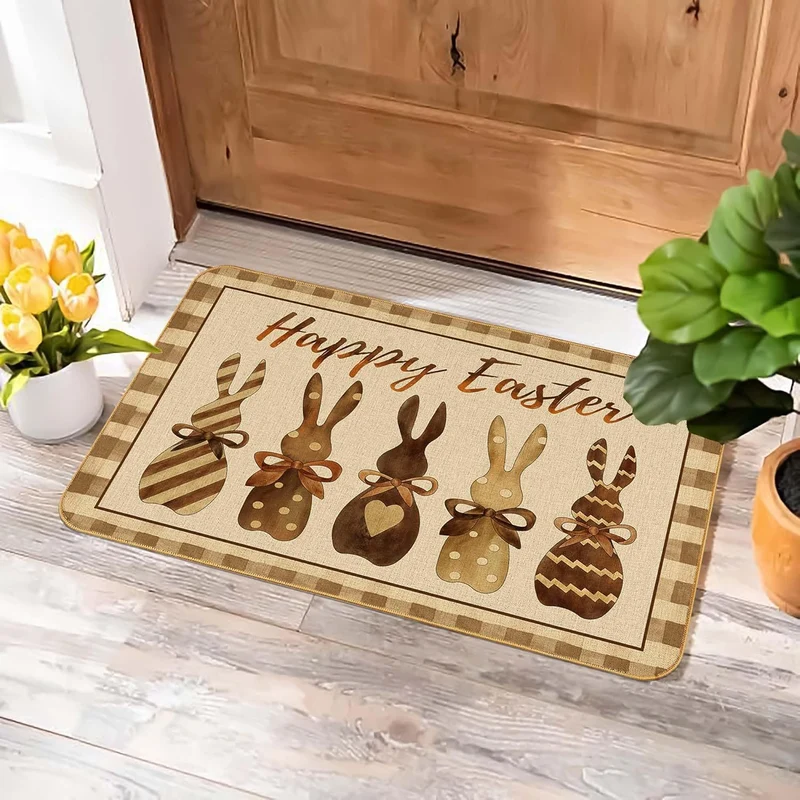Illustrierter österlicher Teppich für Zuhause