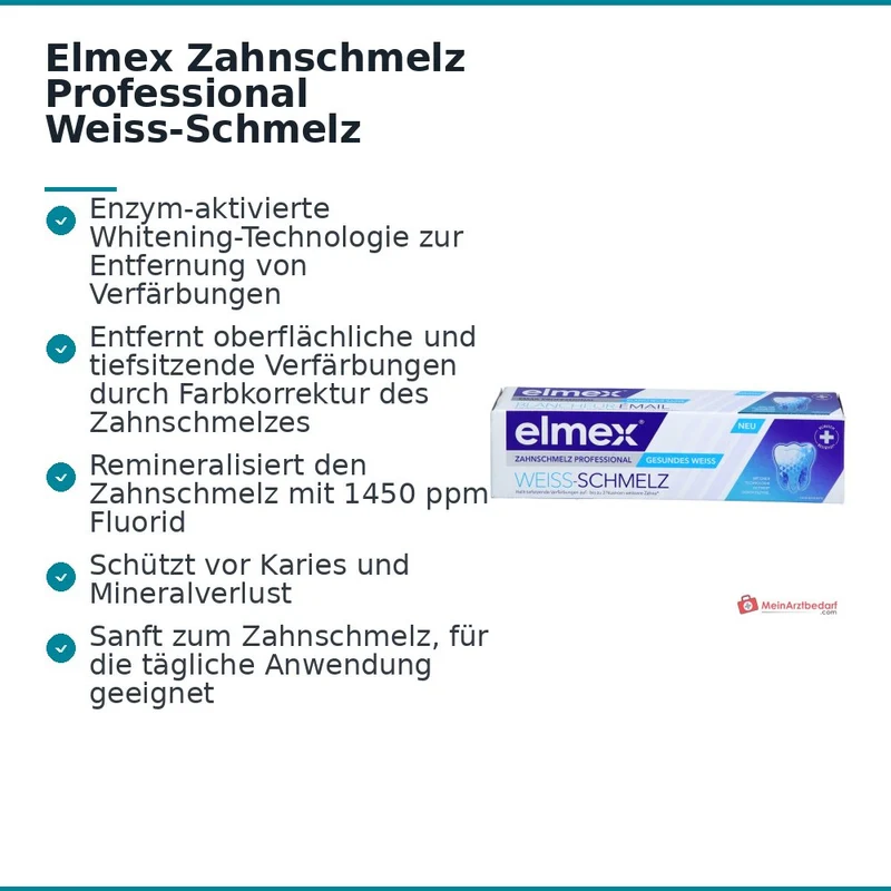 Elmex Zahnschmelz Professional Weiss-Schmelz Zahnpasta, 75 ml