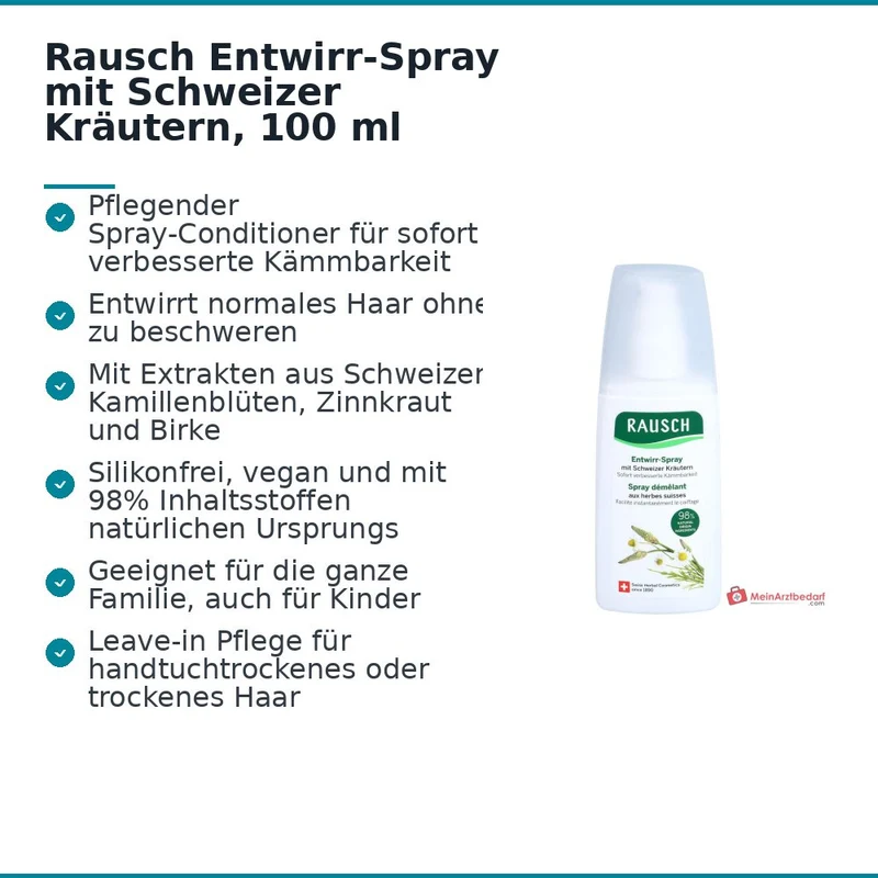 Rausch Entwirr-Spray mit Schweizer Kräutern, 100 ml