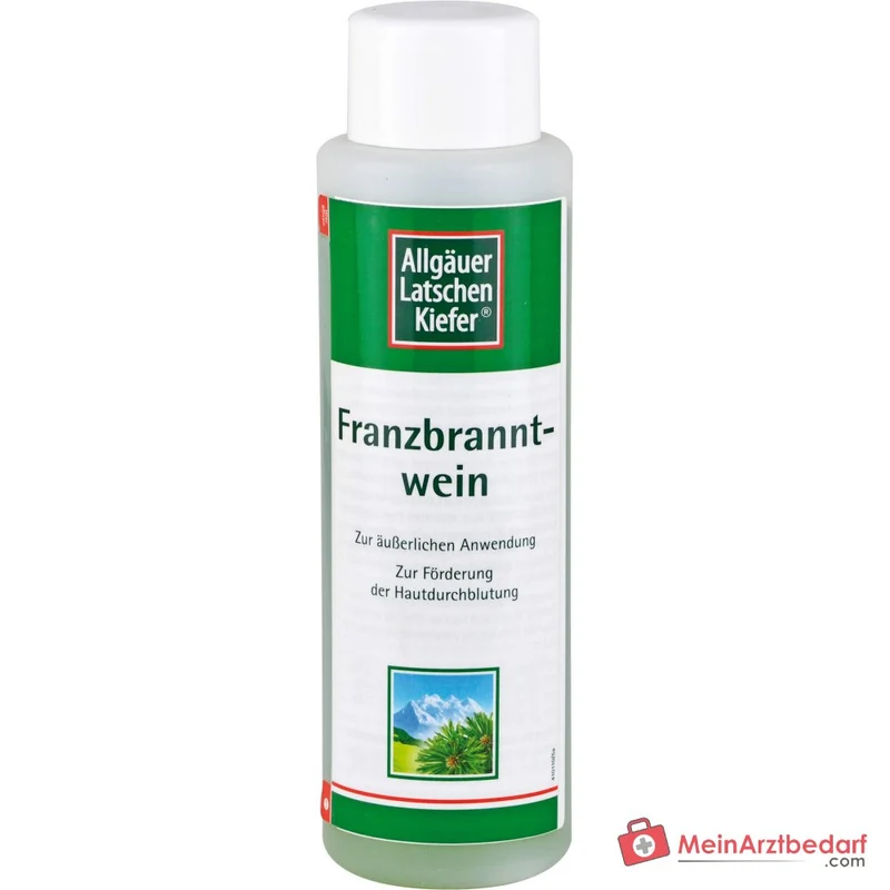 Allgäuer Latschenkiefer Franzbranntwein Latschenkiefernöl / Campher / Levomenthol Lösung, 500 ml