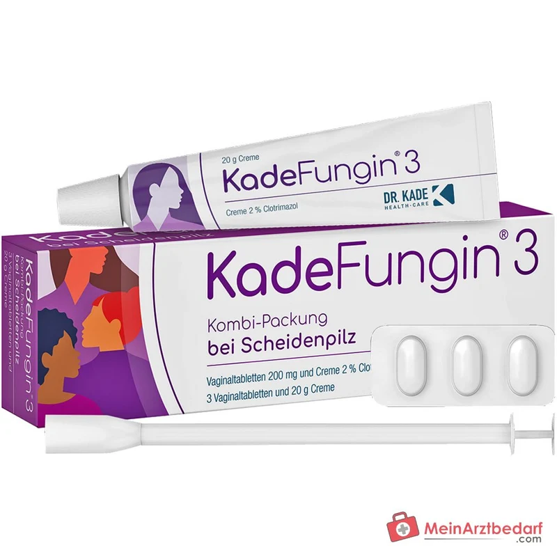 KadeFungin 3 Clotrimazol Vaginaltabletten 200 mg und Creme 2%, Kombipackung