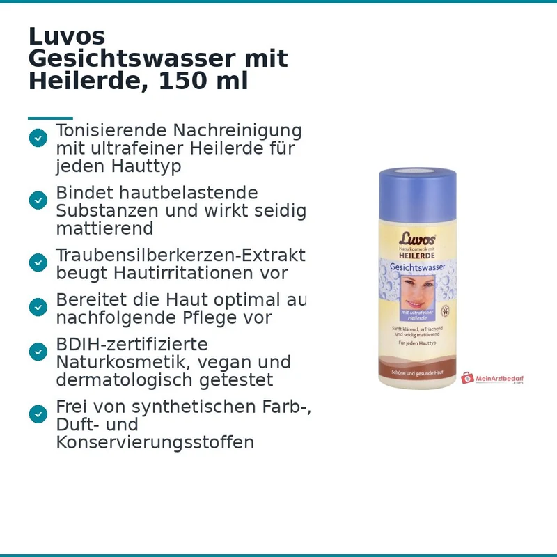 Luvos Gesichtswasser mit Heilerde, 150 ml