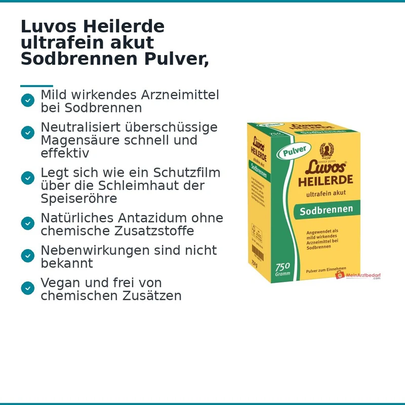 Luvos Heilerde ultrafein akut Sodbrennen Pulver, 750 g