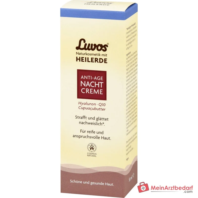 Luvos Heilerde Anti-Age Nachtcreme Heilerde / Hyaluronsaeure / Q10 / Matcha / Zistrose / Cupuacubutter Nachtcreme, 50 ml
