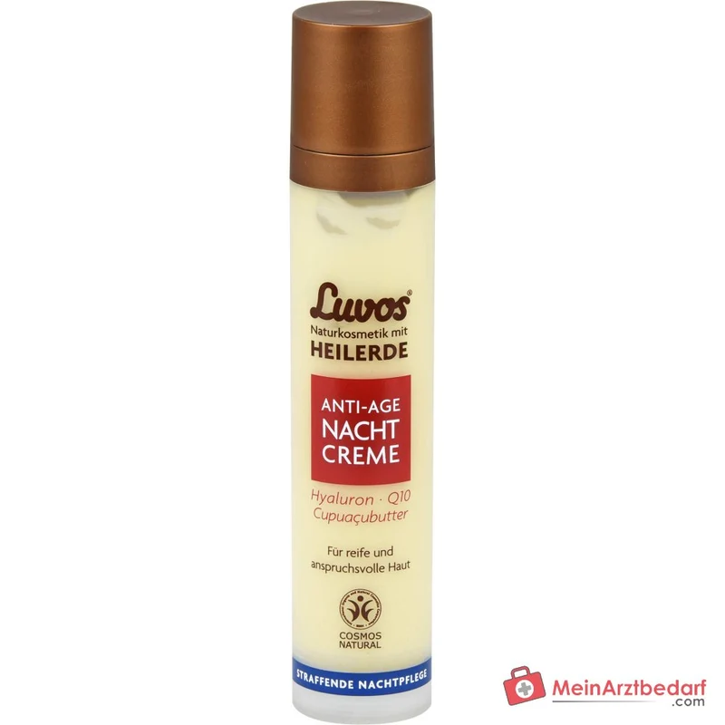 Luvos Heilerde Anti-Age Nachtcreme Heilerde / Hyaluronsaeure / Q10 / Matcha / Zistrose / Cupuacubutter Nachtcreme, 50 ml