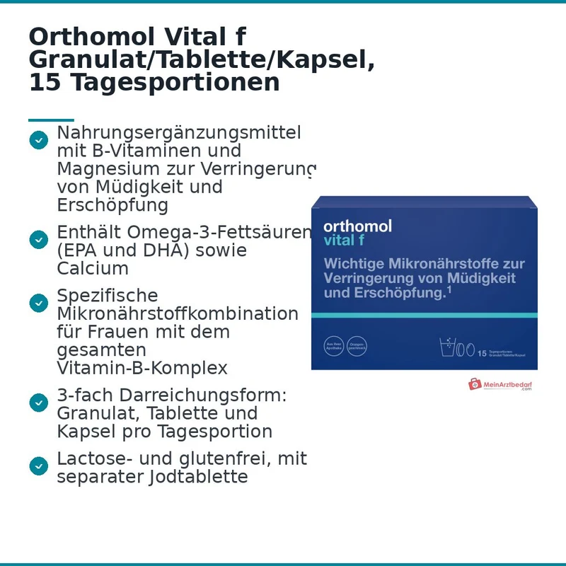 Orthomol Vital f Granulat/Tablette/Kapsel, 15 Tagesportionen
