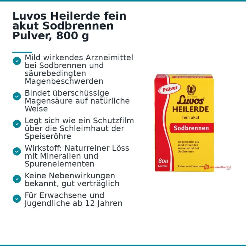 Luvos Heilerde fein akut Heilerde Pulver, 800 g