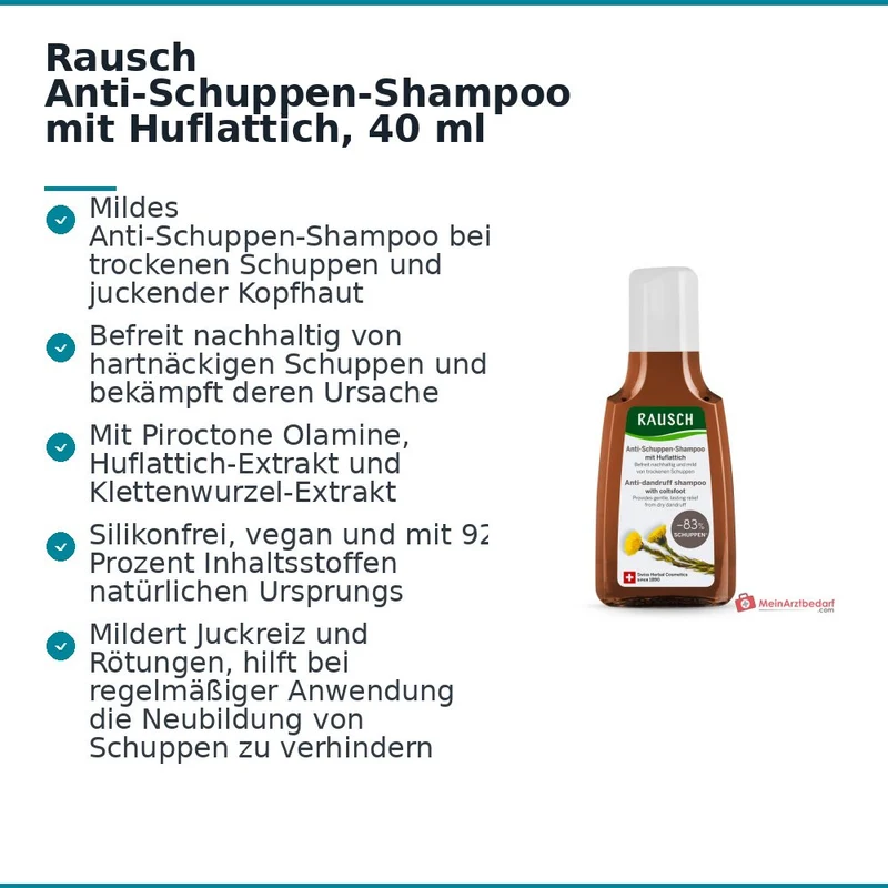Rausch Anti-Schuppen-Shampoo mit Huflattich, 40 ml