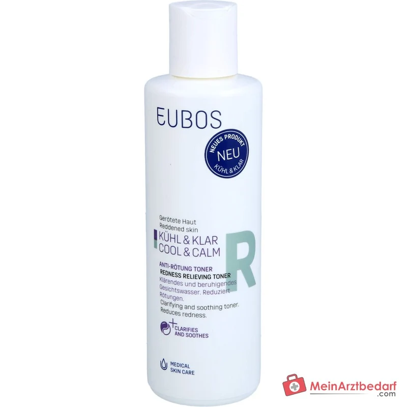 Eubos Kühl und Klar CM-Naringenin Chalcone / Ectoin / Panthenol / Bioecolia Antirötung Toner, 200 ml