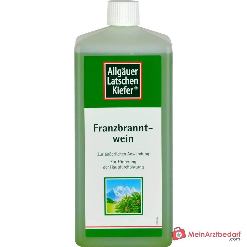 Dr. Theiss Allgäuer Latschenkiefer Franzbranntwein Latschenkiefernöl / Campher / Levomenthol Lösung, 1000 ml