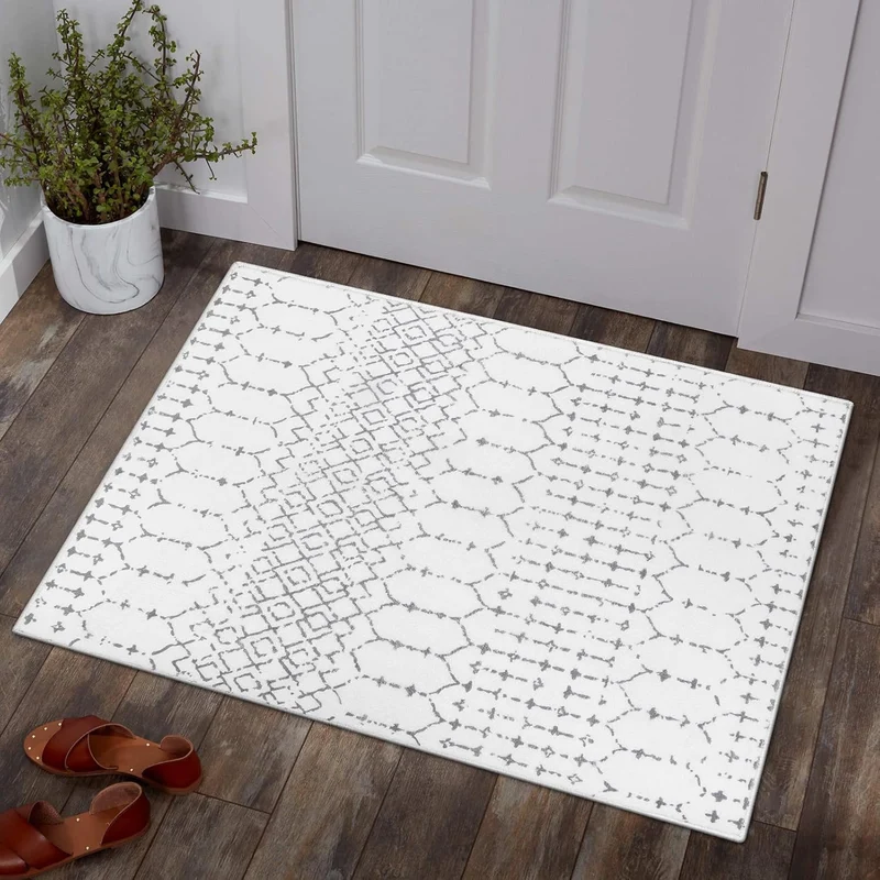 Geometrisch gemusterte Indoor-Teppichmatte für Zuhause