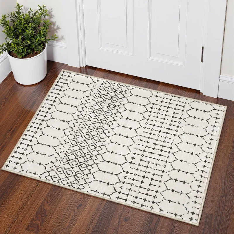 Geometrisch gemusterte Indoor-Teppichmatte für Zuhause