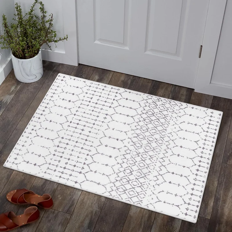 Geometrisch gemusterte Indoor-Teppichmatte für Zuhause