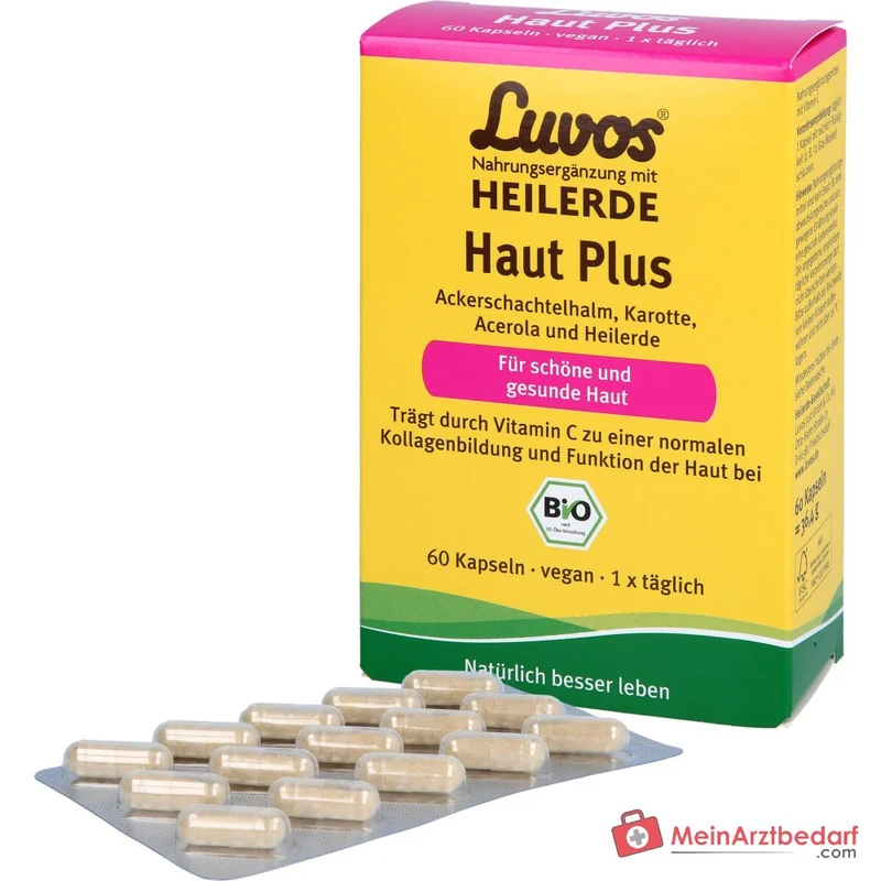 Luvos Heilerde Bio Haut Plus Vitamin C / Silizium / Piperin Kapseln, 60 St.