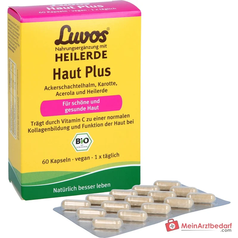 Luvos Heilerde Bio Haut Plus Vitamin C / Silizium / Piperin Kapseln, 60 St.