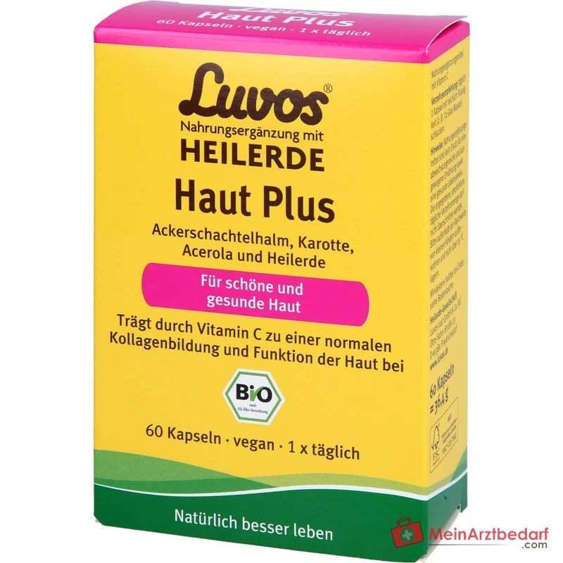 Luvos Heilerde Bio Haut Plus Vitamin C / Silizium / Piperin Kapseln, 60 St.