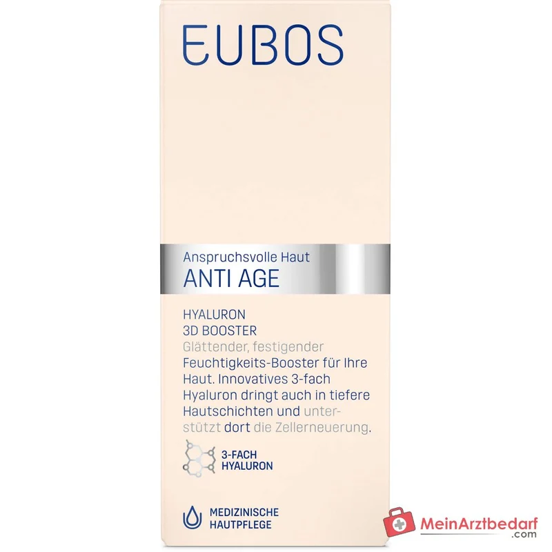 Eubos Anti-Age Hyaluron 3D Booster Hyaluronsäure / Vitamin C / Vitamin B3 / Panthenol Gel, 30 ml