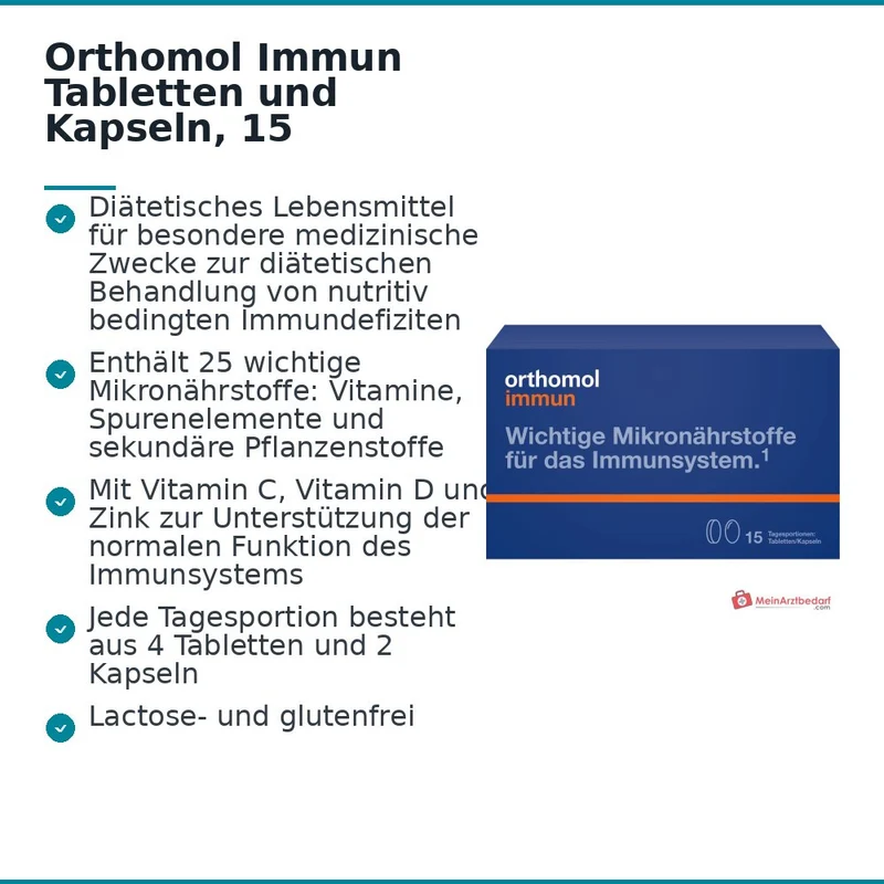 Orthomol Immun Tabletten und Kapseln, 15 Tagesportionen