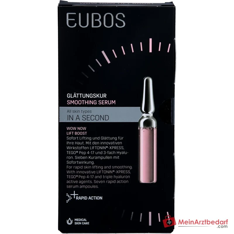 Eubos In a Second Wow Now Lift Boost Liftonin-Xpress / Tego Pep 4-17 / 3-fach Hyaluron Glättungskur Ampullen, 7x2 ml