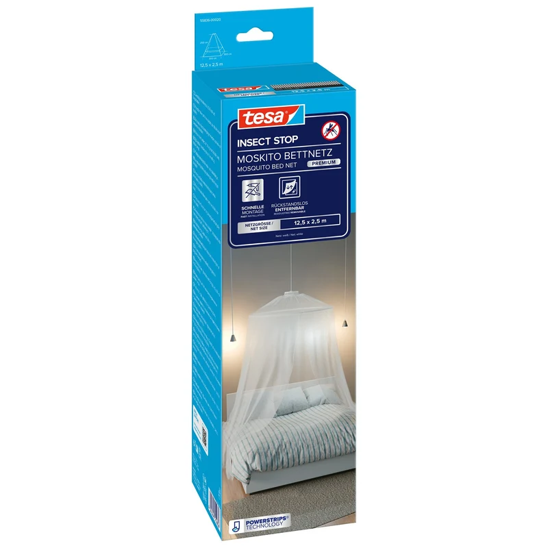 tesa INSECT STOP Moskito Bettnetz Premium, weiß | 1 Stück