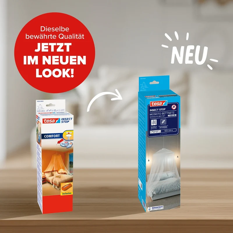 tesa INSECT STOP Moskito Bettnetz Premium, weiß | 1 Stück