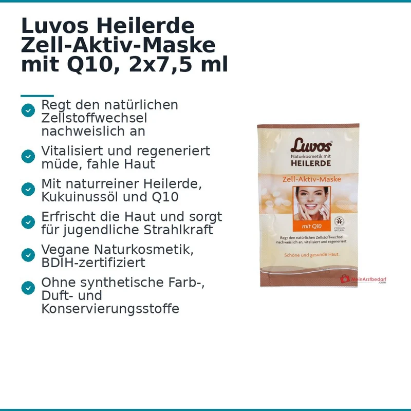 Luvos Heilerde Zell-Aktiv-Maske mit Q10, 2x7,5 ml