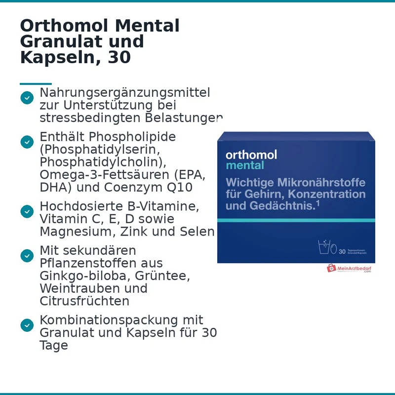 Orthomol Mental Granulat und Kapseln, 30 Tagesportionen