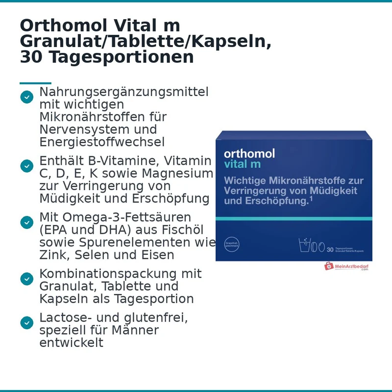Orthomol Vital m Granulat/Tablette/Kapseln, 30 Tagesportionen