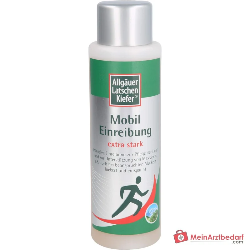 Allgäuer Latschenkiefer Mobil Latschenkiefernöl / Beinwellextrakt / Arnika / Campher / Menthol / Panthenol / Allantoin Einreibung Extra Stark, 250 ml