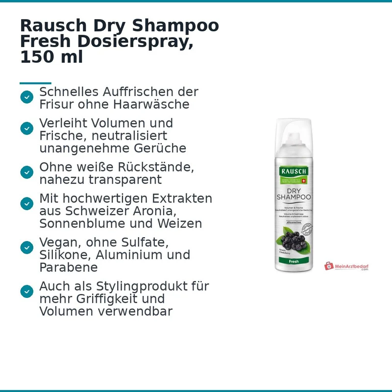 Rausch Dry Shampoo Fresh Dosierspray, 150 ml