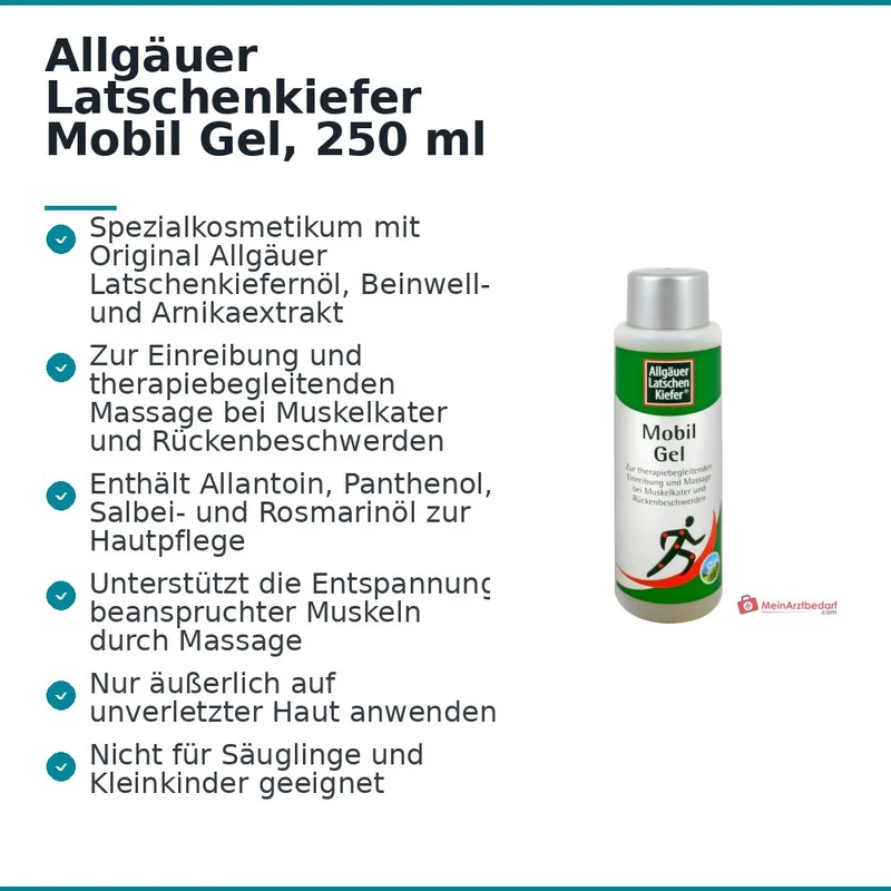 Allgäuer Latschenkiefer Mobil Gel, 250 ml