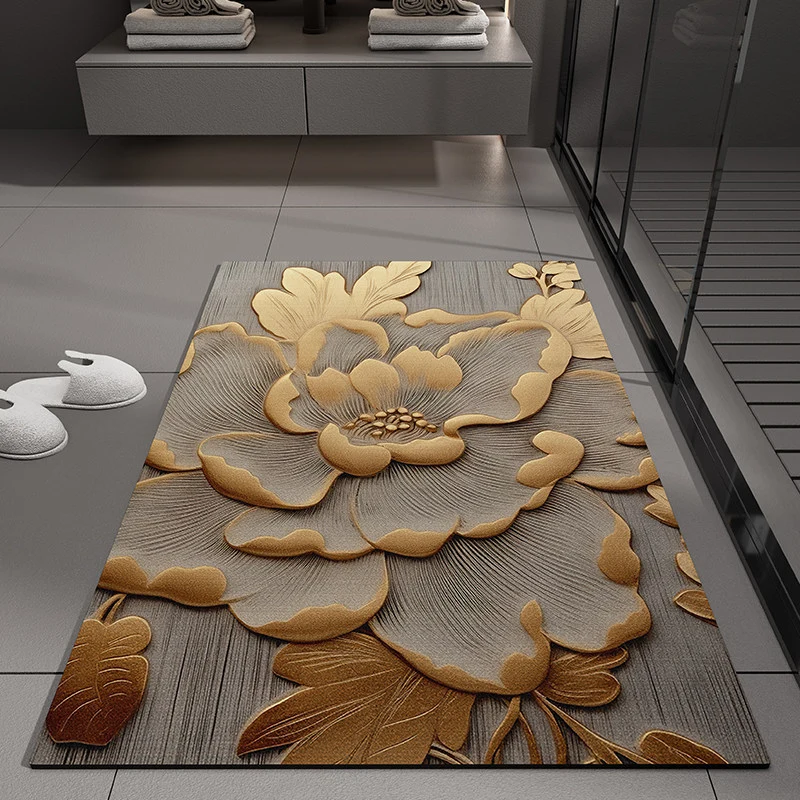 Blumenprägung Badmatte