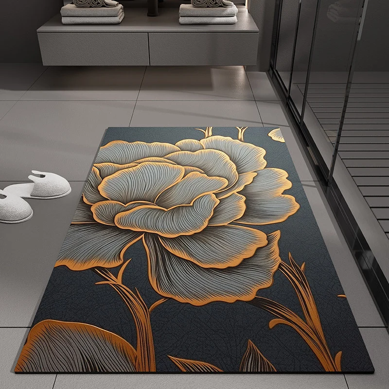 Blumenprägung Badmatte