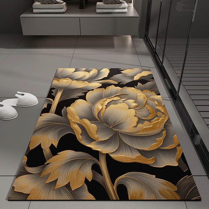 Blumenprägung Badmatte