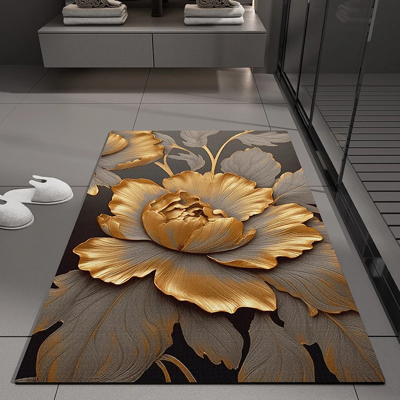 Blumenprägung Badmatte