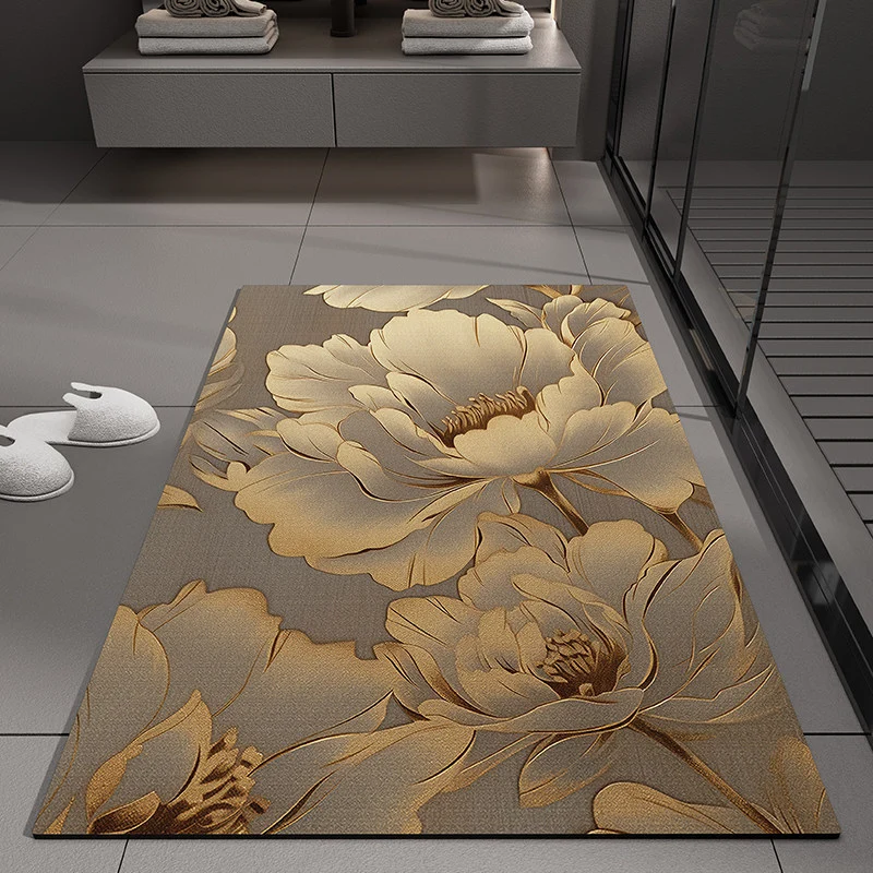 Blumenprägung Badmatte