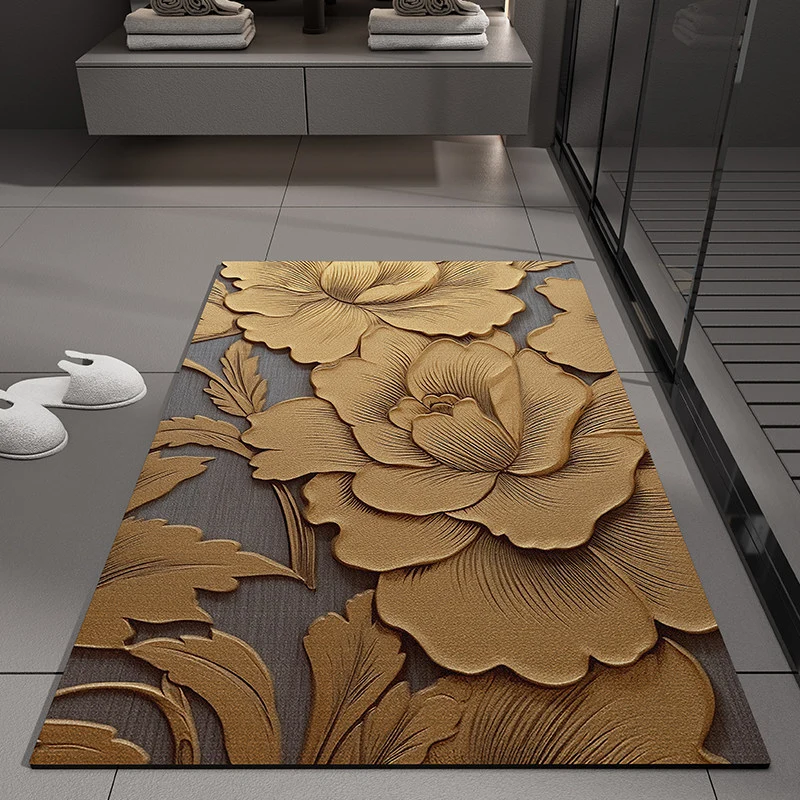 Blumenprägung Badmatte