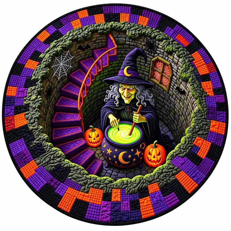 Verspielt Halloween-Themen runde Teppich