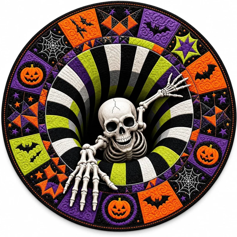Verspielt Halloween-Themen runde Teppich