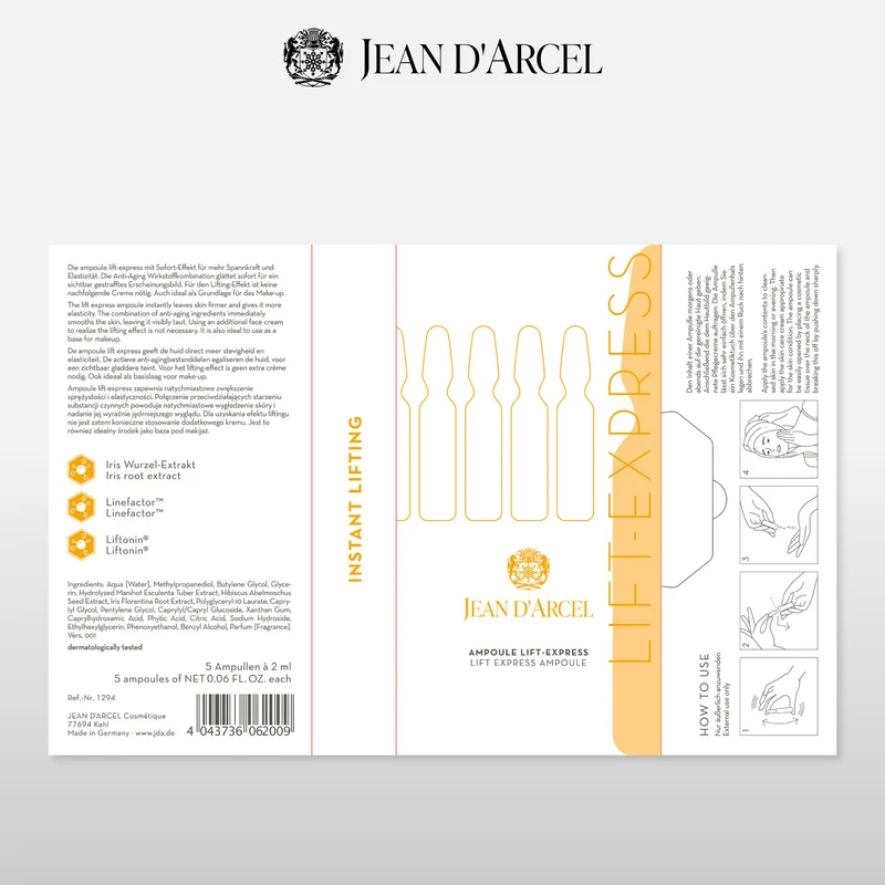 JEAN D'ARCEL ampoule lift-express | lift express ampoule 5 x 2ml