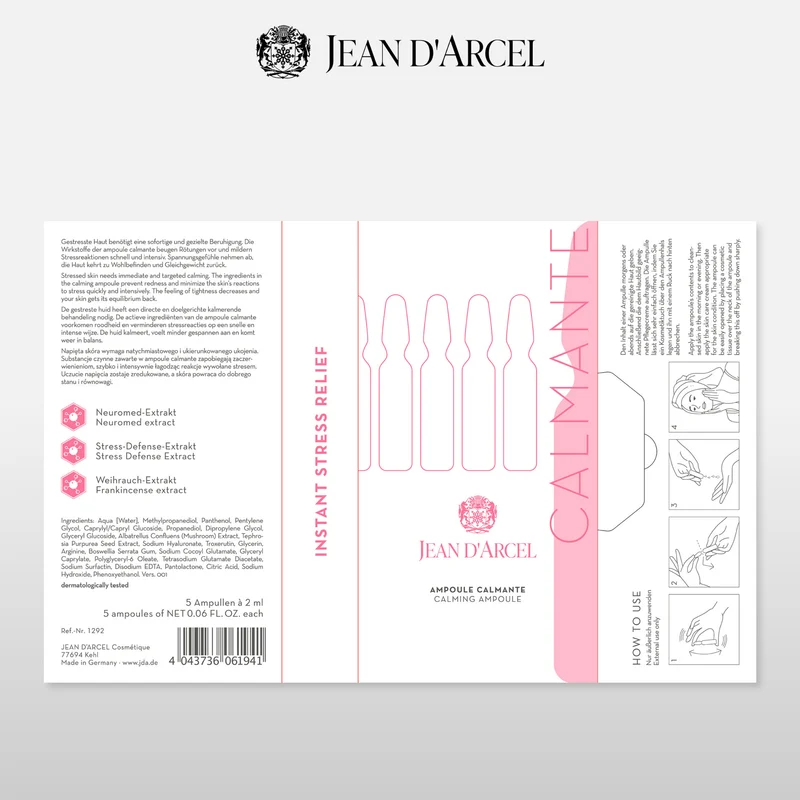 JEAN D'ARCEL ampoule calmante | calming ampoule 5 x 2ml