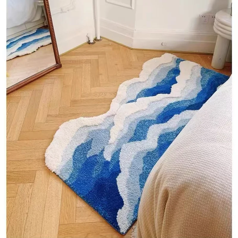 Wellenmuster Plüsch-Teppich
